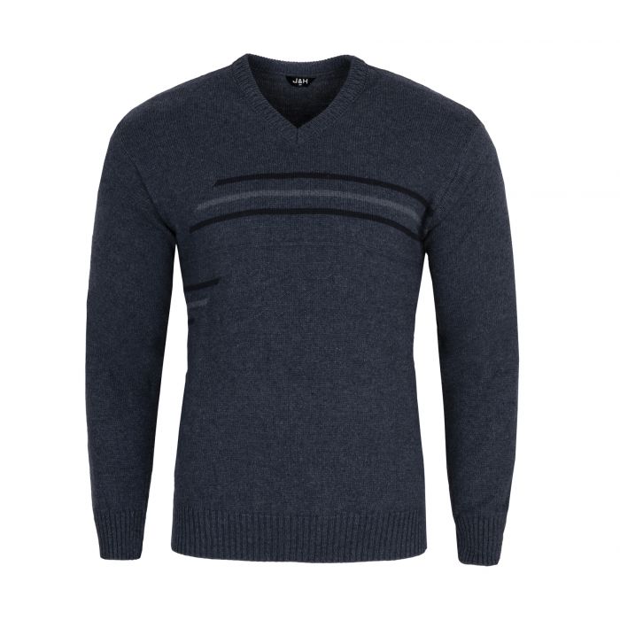 SWETER MĘSKI JEANSOWY SZETLAND WZOREK XL SW326