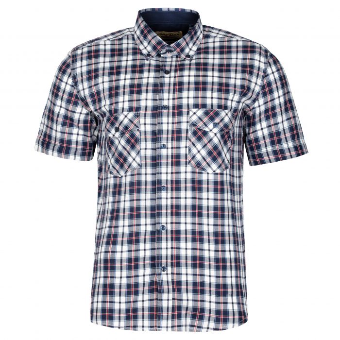 DUŻA KOSZULA SPORTOWA MĘSKA W KRATKĘ 100% BAWEŁNY 4XL 47/48 FS207KR