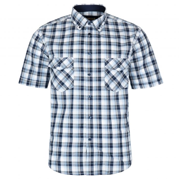 DUŻA KOSZULA SPORTOWA MĘSKA W KRATKĘ 100% BAWEŁNY 6XL 50/51 FS152KR