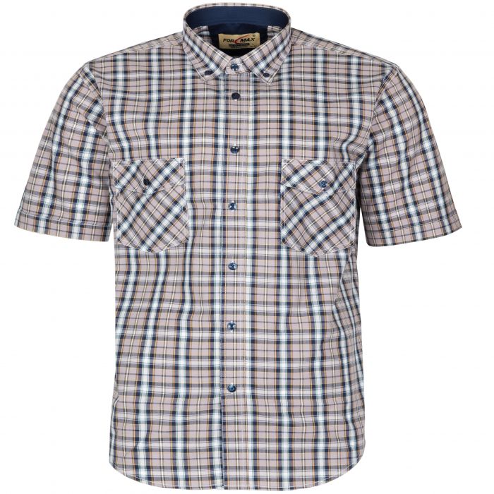 DUŻA KOSZULA SPORTOWA MĘSKA W KRATKĘ 100% BAWEŁNY 6XL 50/51 FS157KR