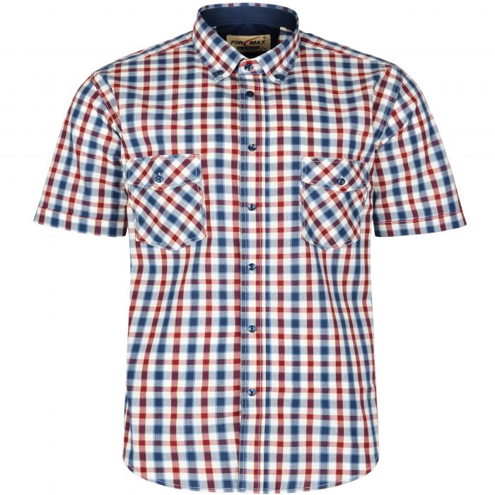 DUŻA KOSZULA SPORTOWA MĘSKA W KRATKĘ 100% BAWEŁNY 6XL 50/51 FS158KR