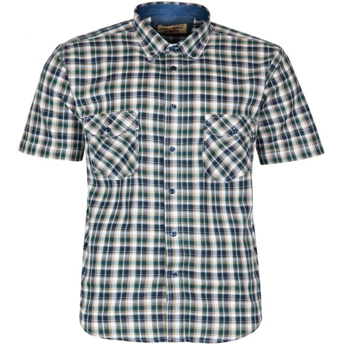 DUŻA KOSZULA SPORTOWA MĘSKA W KRATKĘ 100% BAWEŁNY 6XL 50/51 FS160KR