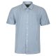 KOSZULA MĘSKA NIEBIESKA W PASKI A'LA JEANS OXFORD KRÓTKI RĘKAW ROZ.L 41/42