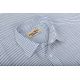 KOSZULA MĘSKA BIAŁO NIEBIESKIE PASKI A'LA JEANS OXFORD KR.RĘKAW ROZ.L 41/42