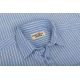 KOSZULA MĘSKA JEANSOWA W PASKI A'LA JEANS OXFORD KRÓTKI RĘKAW ROZ.L 41/42