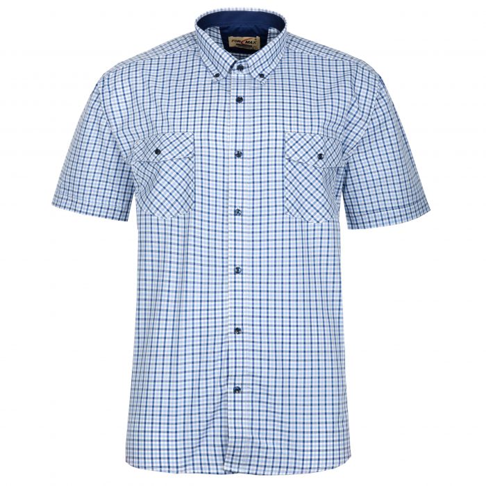 DUŻA KOSZULA SPORTOWA MĘSKA W KRATKĘ 100% BAWEŁNY 4XL 47/48 FS219KR