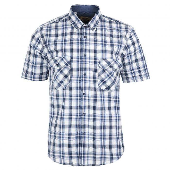 DUŻA KOSZULA SPORTOWA MĘSKA W KRATKĘ 100% BAWEŁNY 4XL 47/48 FS149KR