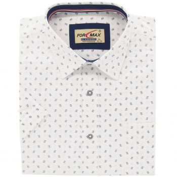 KOSZULA MĘSKA BIAŁA WE WZORY 100% BAWEŁNY REGULAR XL 42/43 FW84KR