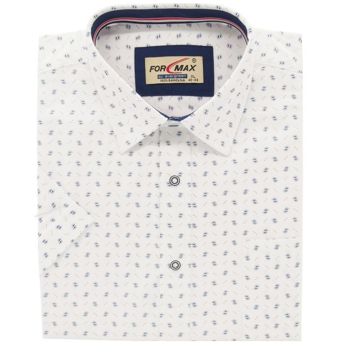 KOSZULA MĘSKA BIAŁA WE WZORY 100% BAWEŁNY REGULAR XL 42/43 FW84KR