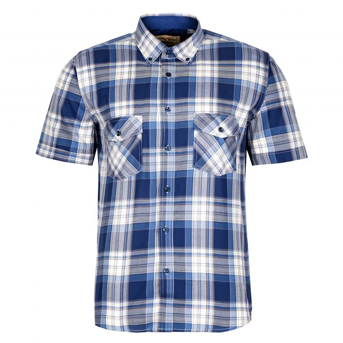 DUŻA KOSZULA SPORTOWA MĘSKA W KRATKĘ 100% BAWEŁNY 6XL 50/51 FS206KR
