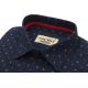 DUŻA KOSZULA MĘSKA GRANATOWA WE WZORY 100% BAWEŁNY REGULAR 5XL 49/50 FW86KR