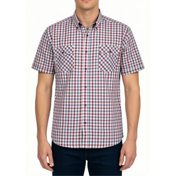DUŻA KOSZULA SPORTOWA MĘSKA W KRATKĘ 100% BAWEŁNY 5XL 49/50 FS220KR