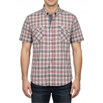 DUŻA KOSZULA MĘSKA KRATKA BAWEŁNA REGULAR CASUAL FORMAX 5XL 49/50 FS223KR