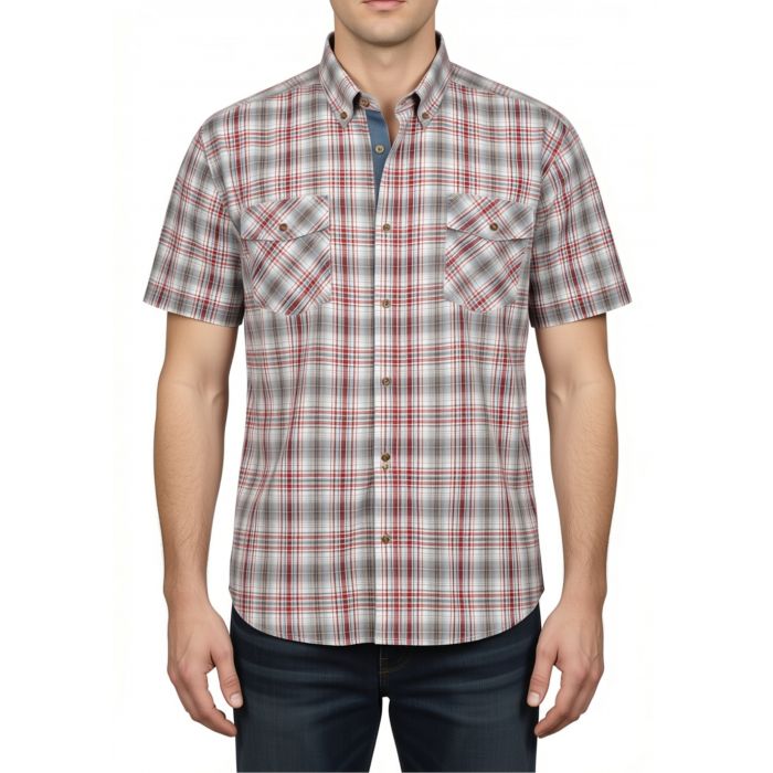 DUŻA KOSZULA MĘSKA KRATKA BAWEŁNA REGULAR CASUAL FORMAX 5XL 49/50 FS223KR
