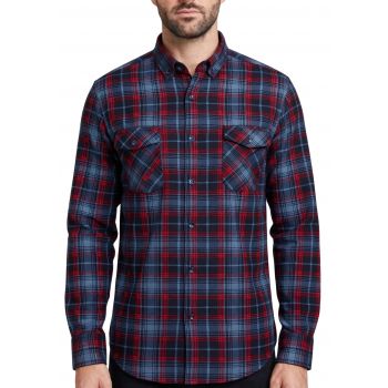 POLAROWA CIEPŁA KOSZULA MĘSKA W KRATKĘ FORMAX REGULAR OCIEPLANA 3XL 45/46 KC76