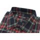 FLANELOWA KOSZULA MĘSKA W KRATKĘ CZARNA BAWEŁNIANA REGULAR 42/43 DF2