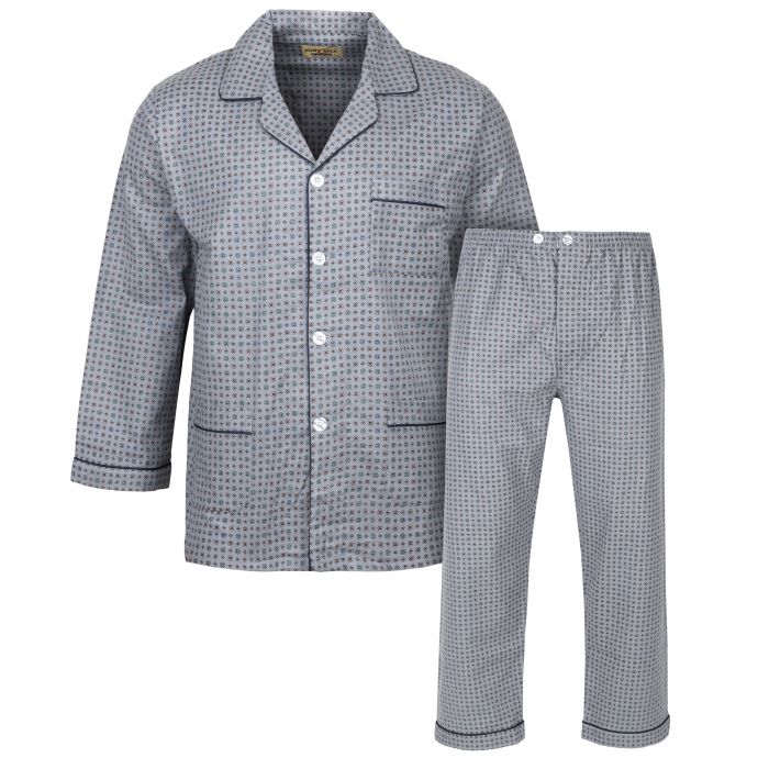 PIŻAMA MĘSKA FLANELOWA FORMAX ROZPINANA BAWEŁNA XXL E108