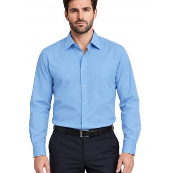 KOSZULA MĘSKA NIEBIESKA GŁADKA REGULAR DŁUGI RĘKAW FORMAX 39 FW177