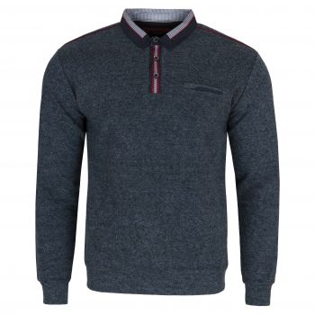 POLO MĘSKIE JEANSOWE BAWEŁNIANE NA DŁUGI RĘKAW BAWEŁNA ROZ.M BG138