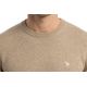 SWETER MĘSKI BEŻOWY GŁADKI WEŁNIANY CIENKI POD SZYJĘ 3XL SW47