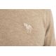SWETER MĘSKI BEŻOWY GŁADKI WEŁNIANY CIENKI POD SZYJĘ 3XL SW47