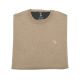 SWETER MĘSKI BEŻOWY GŁADKI WEŁNIANY CIENKI POD SZYJĘ 3XL SW47