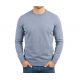 SWETER MĘSKI JEANS JASNY GŁADKI WEŁNIANY CIENKI POD SZYJĘ 3XL SW48