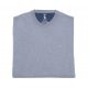 SWETER MĘSKI JEANS JASNY GŁADKI WEŁNIANY CIENKI POD SZYJĘ 3XL SW48