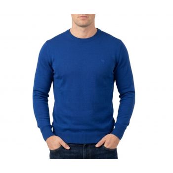 SWETER MĘSKI CHABROWY GŁADKI WEŁNIANY CIENKI POD SZYJĘ 3XL SW49