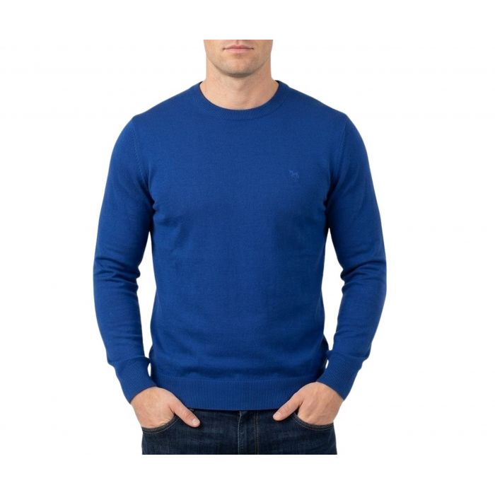 SWETER MĘSKI CHABROWY GŁADKI WEŁNIANY CIENKI POD SZYJĘ 3XL SW49