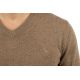 SWETER MĘSKI W SEREK BRĄZOWY GŁADKI WEŁNIANY CIENKI 3XL SW50
