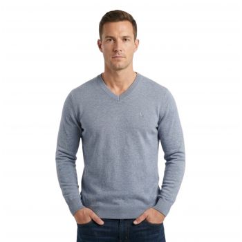 SWETER MĘSKI W SEREK JEANS JASNY GŁADKI WEŁNIANY CIENKI 3XL SW51