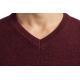 SWETER MĘSKI W SEREK BORDOWY GŁADKI WEŁNIANY CIENKI 3XL SW52