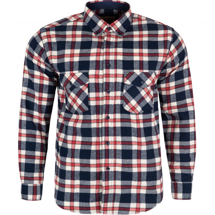 FLANELOWA DUŻA KOSZULA MĘSKA FORMAX KRATKA BAWEŁNA REGULAR 4XL 47/48 FF52