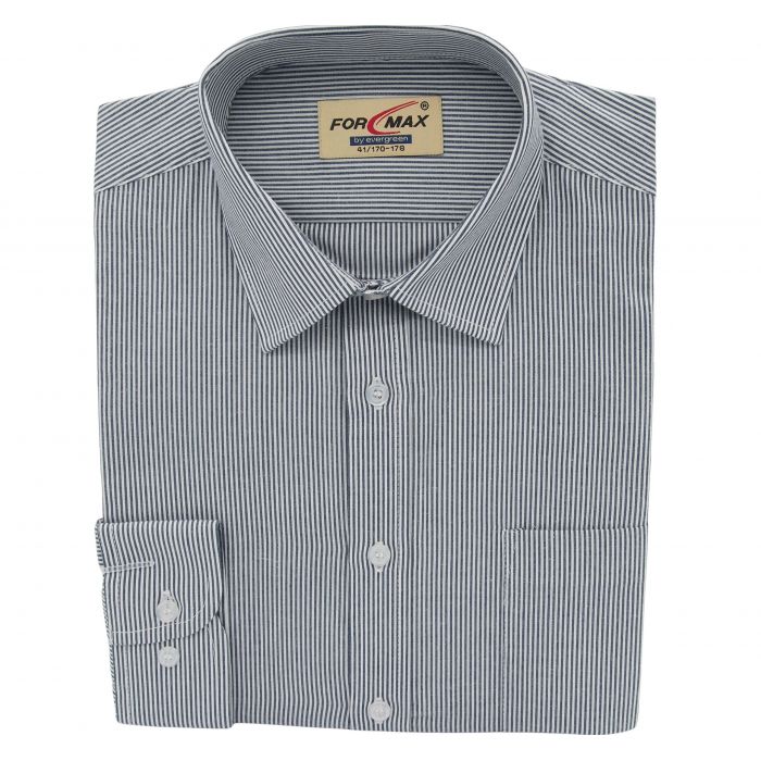 Koszula Męska Bawełniana w Paski Długi Rękaw Elegancka FORMAX 41 170-178